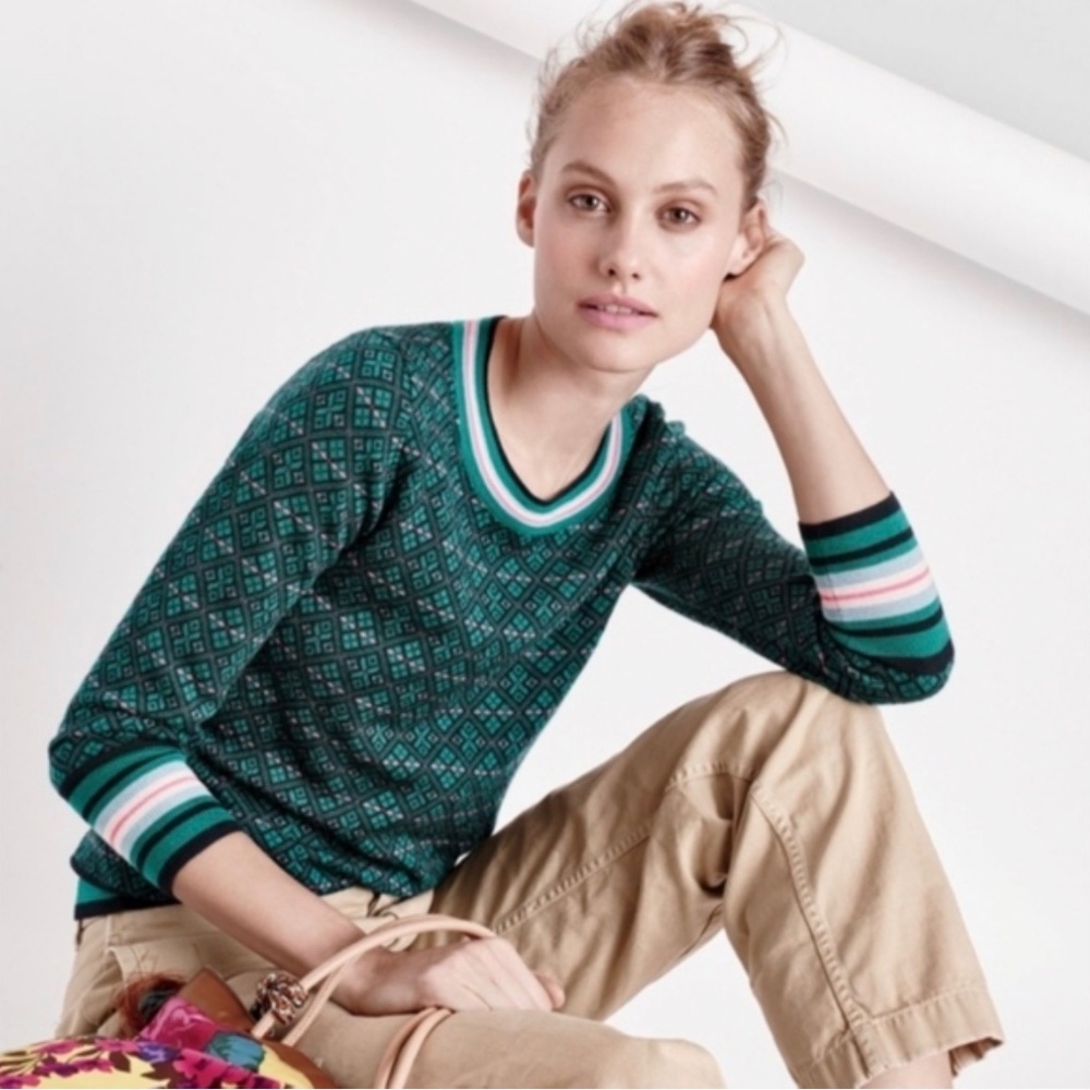 J.Crew 100% merino wool 3/4 sleeve sweater Size S